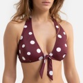 Bikini-Oberteil in Foulard-Form mit Tupfenmuster