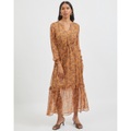 Bedrucktes Kleid zum Binden