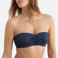 Bikini-Oberteil mit Tupfenmuster, Bandeau-Form