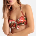 Bandeau-Oberteil, florales Printmuster