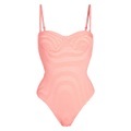Gestreifter Badeanzug, Bustier-Form