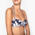 Bedrucktes Bikini-Oberteil, Bandeau-Form