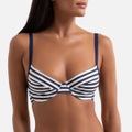 Gestreiftes Bikini-Oberteil, grosszügig geschnittene Cups