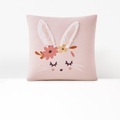 Kopfkissenbezug Lapin fleuri, Bio-Baumwolle