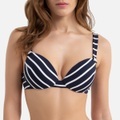 Bikini-Oberteil, Volumenform mit Streifenmuster