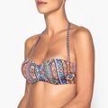 Bikini-Oberteil in Bandeau-Form, Ethno-Motiv