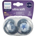 AVENT Ultra Soft Schnuller Boy 6-18 Monate (Farbe nicht frei wählbar)