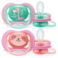 Avent Philips, Avent Philips Schnuller ultra air 18M+ Girl Giraffe/Bär (1 Stück)