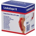 Leukotape K Pflasterbinde 5mx5cm rot (1 Stück)