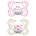 MAM, MAM Schnuller Original rosa I love Mummy 0 - 6 Monate Silikon - rosa/pink