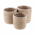 RUSH ROPE Korbset 3-tlg. für Pflanzen