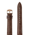 Jowissa Mattes Alligator Leder Uhrband E3.1463.L Braun / Rosa