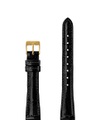 Jowissa Leder Uhrband Glanz Kroko E3.1439.M Schwarz / Gold