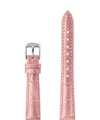 Jowissa Perlkroko Leder Uhrband E3.1477.M Rosa / Silber
