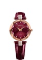 Jowissa Facet Strass Schweizer Damenuhr J5.624.M Bordeaux / Rosa