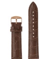 Jowissa Mattes Alligator Leder Uhrband E3.1057 Braun / Rosa