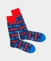DillySocks, DillySocks - Socken GONE FISHING - Biobaumwolle/Polyamid (PA)/Elastan - rot/blau/dunkelblau