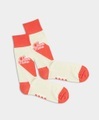 Love More - beige Socken mit Spruch Motiv - DillySocks
