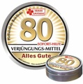 Humor Apotheke, Pfefferminzbonbons zum Geburtstag 80