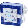 Geschenkschachtel Herzlichen Glückwunsch mit Band 13 x 13cm