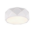Deckenlampe Zandor mit weißem Schirm