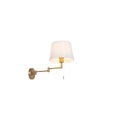 Wandleuchte Bronze mit weißem Schirm und verstellbarem Arm - Ladas