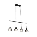 Industrielle Hängelampe schwarz 4-Licht - Fotu