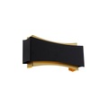 Moderne Wandleuchte schwarz mit Gold - Platten