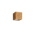 LED-Wandleuchte Brad aus Holz, up/down, 11x11 cm