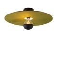 Deckenleuchte schwarz flacher Schirm grün 45 cm - Combi