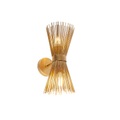QAZQA, Art Deco Wandleuchte Gold 2-Licht - Besen