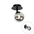Ländlicher Fleck schwarz verstellbar mit Rauchglas - Athen