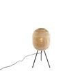 QAZQA, Orientalische Tischlampe schwarz mit Seil - Riki