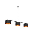 Moderne hanglamp zwart met goud 3-lichts - VT 3