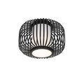 Moderne Deckenlampe schwarz mit Bambus - Bambuk