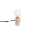 QAZQA, Design Tischlampe rosa Granit - Baranda