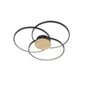 LED-Deckenlampe Sedona mit Holzdetail schwarz matt