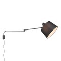 Wandleuchte Baldo mit Kabel + Stecker, schwarz