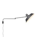 Wandleuchte Bolder, Kabel + Stecker, schwarz matt