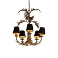 Kronleuchter Gold mit schwarzen Farbtönen 5-Licht - Botanica