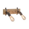 Wandleuchte Holz mit Stahl 2-Licht verstellbar - Maris