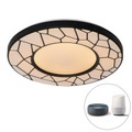 Smart Deckenleuchte schwarz 49 cm inkl. LED und Dimmer - Luka
