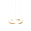 Design hanglamp messing incl. LED 3-staps dimbaar - Rondas