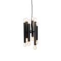 Art deco hanglamp zwart 12-lichts - Facil