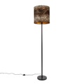 Stehlampe schwarzer Schirm Leopard Design 40 cm - Simplo