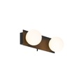 Moderne wandlamp zwart IP44 2-lichts - Cederic