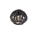 Ländliche Deckenlampe schwarz 25 cm - Canna