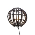 Landelijke wandlamp zwart 25 cm - Canna