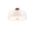 Moderne plafondlamp wit 50 cm 3-lichts - Drum Duo