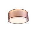 Moderne plafonnière bruin met wit 50 cm 3-lichts - Drum Duo